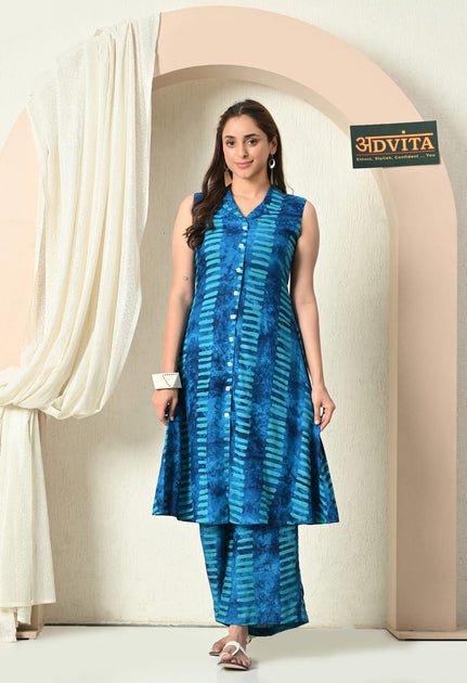 Advita A-line 2 piece cotton kurta set for women
