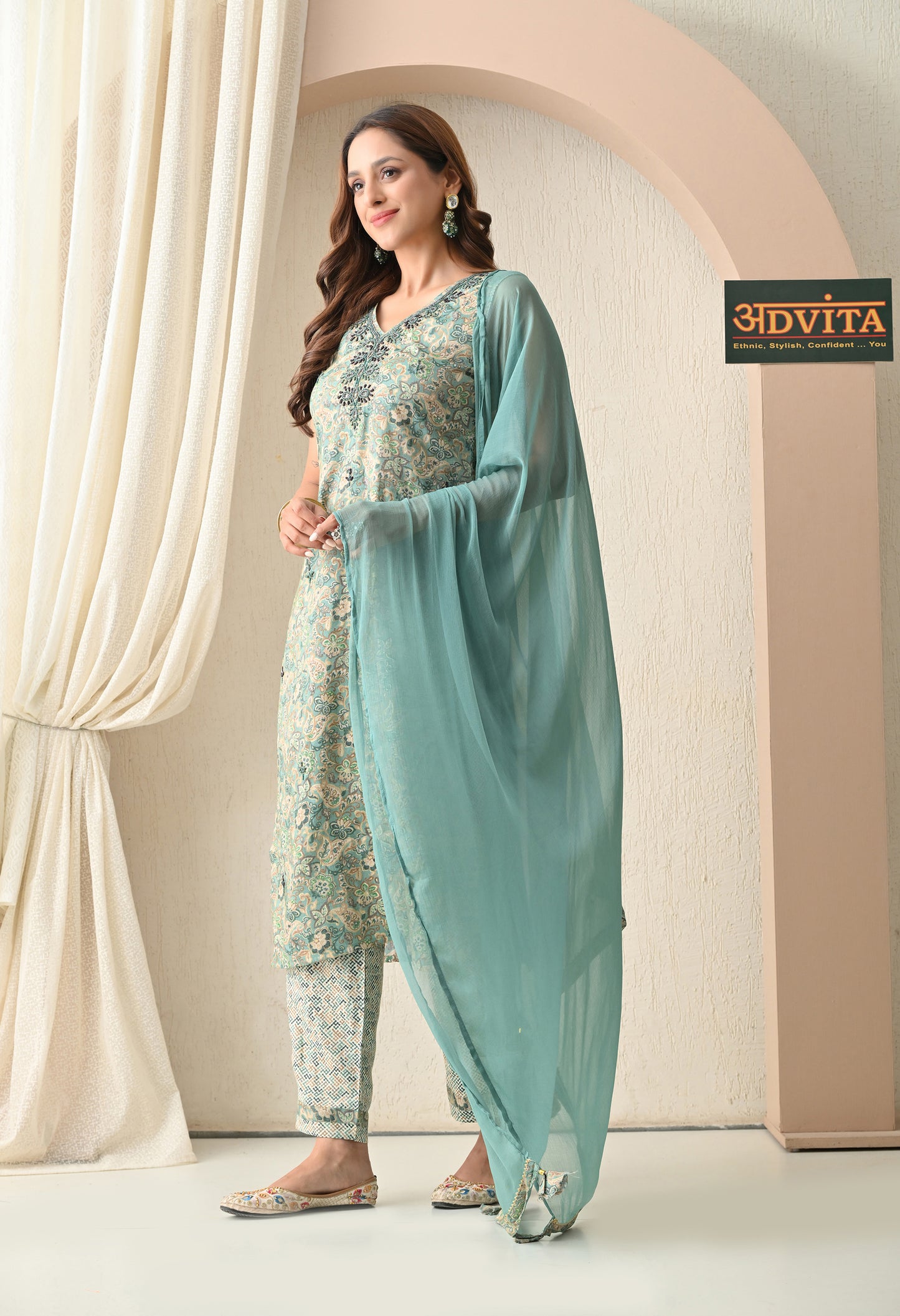 Advita Printed Rayon Cotton Daily Wear Suit for Women