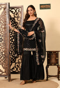 Party Wear Black Sharara Set for Women