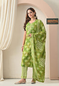 Advita Green Printed Rayon Cotton Daily Wear Suit for Women