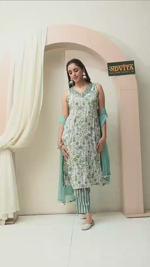 Advita Rayon Organic Cotton Suit Set – 3-Piece Elegance