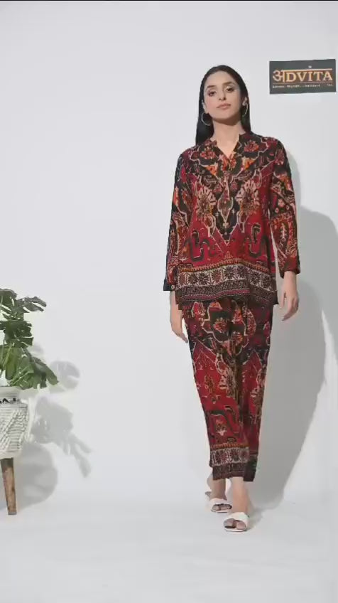 Rajasthani Cotton Co-ord Set for Women – Ethnic Print, Stylish Fit