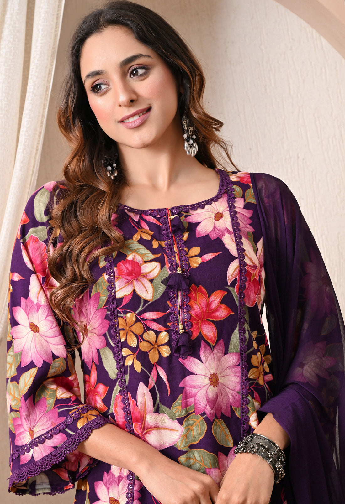 Advita Farsi Salwar Floral Paisley Print Rayon Cotton Suit for Women